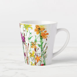 Highwood-Wildblumen Latte Lovitour Cup Milchtasse