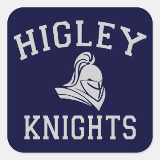 Higley Knights Quadratischer Aufkleber