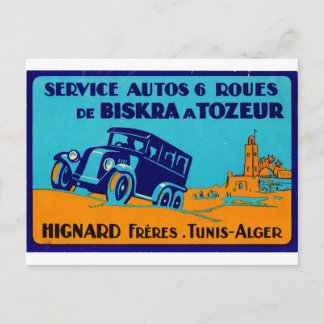 Hignard Frere Tunis Retro Etikett Postkarte