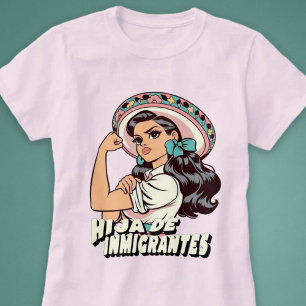 Hija De Inmigrantes Cultura Mexicana T-Shirt