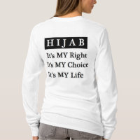 Hijab Leben-langer Hülsen-T - Shirt (weiß)
