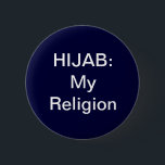Hijab: Mein religiöser Knopf Button<br><div class="desc">Mein Herr hat mir geboten.</div>