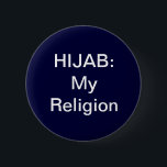 Hijab: Mein religiöser Knopf Button<br><div class="desc">Mein Herr hat mir geboten.</div>