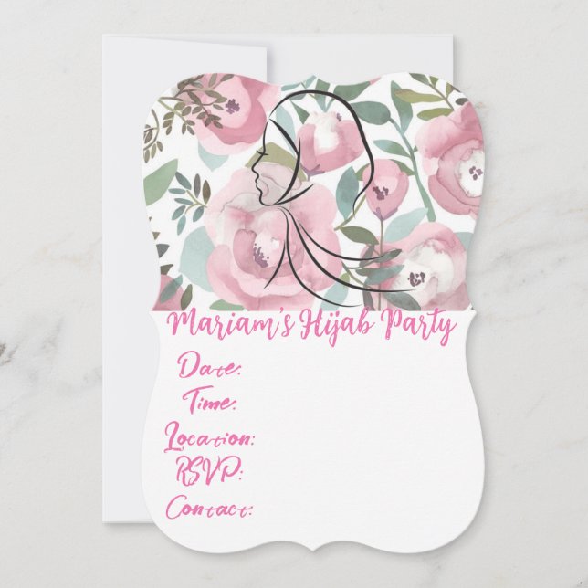 Hijab-Party Einladung (Vorderseite)