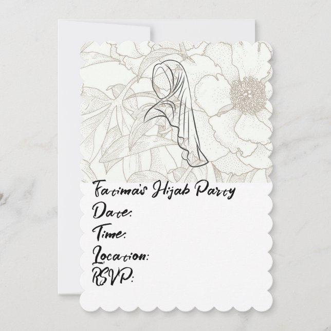 Hijab-Party Einladung (Vorderseite)