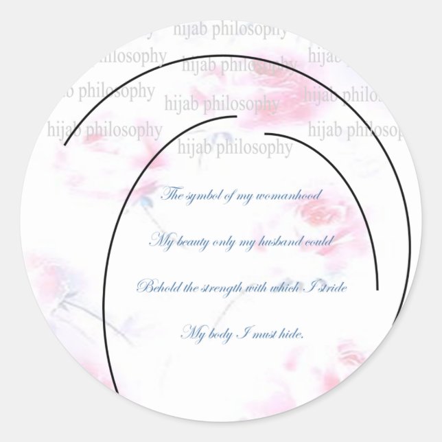 Hijab Philosophy Sticker (Vorderseite)