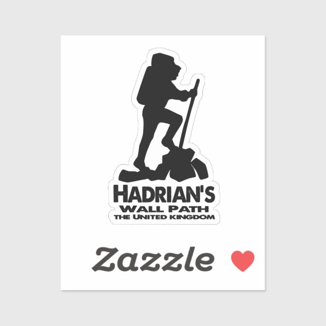 Hike Hadrians Wall Path - Großbritannien Sticker (Blatt)