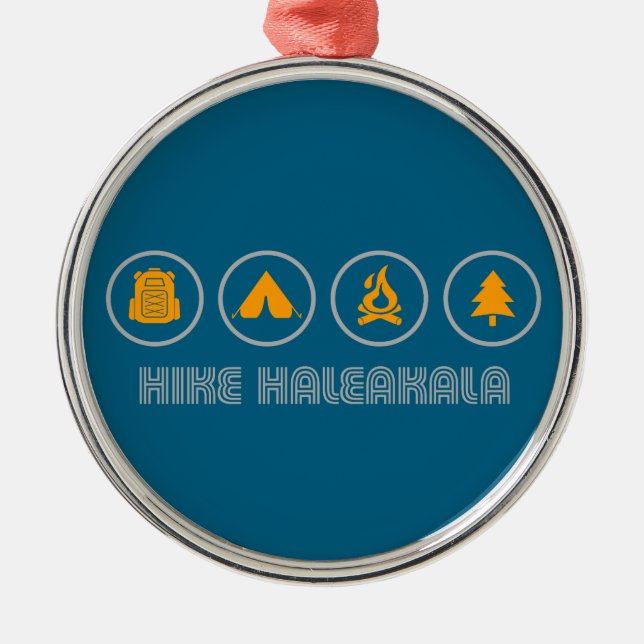 Hike Haleakala National Park Ornament Aus Metall (Vorne)