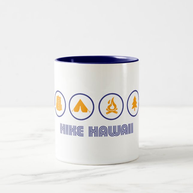 Hike Hawaii Zweifarbige Tasse (Mittel)