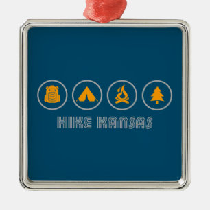 Hike Kansas Ornament Aus Metall