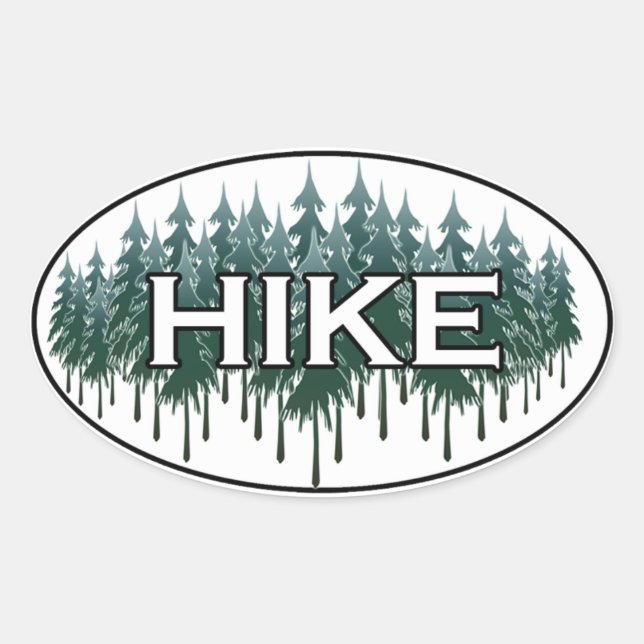 HIKE Oval Logo Ovaler Aufkleber (Vorderseite)