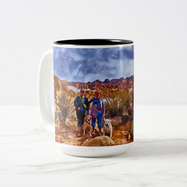 Hike Prescott Zweifarbige Tasse (Vorderseite Links)