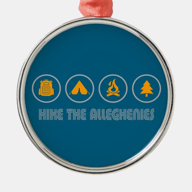Hike The Allegheny Mountains Ornament Aus Metall (Vorne)
