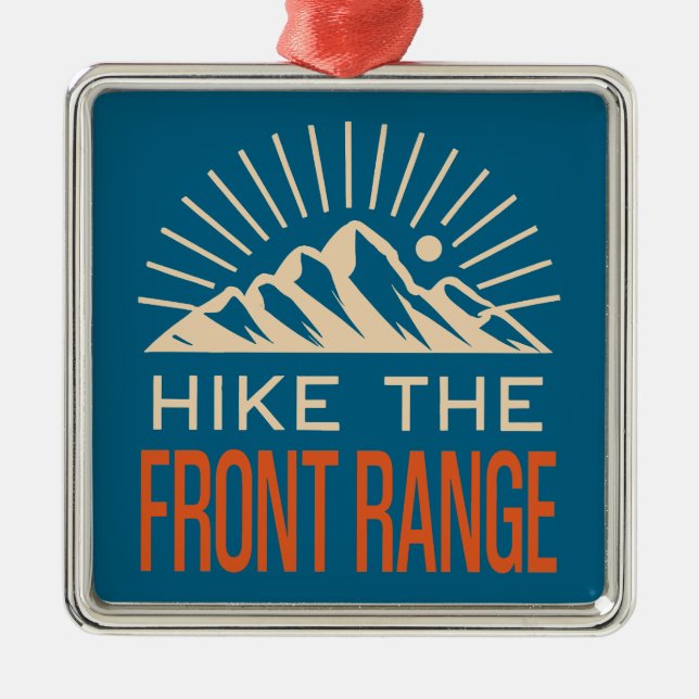 Hike The Front Range Sunburst Ornament Aus Metall (Vorne)