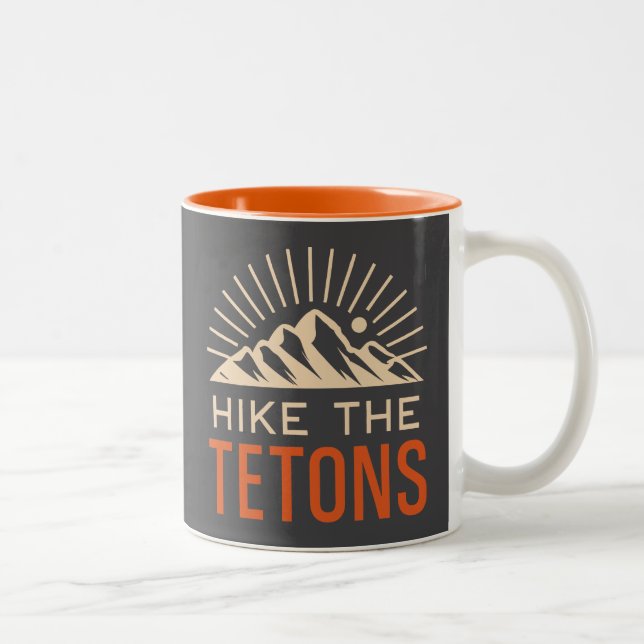 Hike The Tetons Sunburst Zweifarbige Tasse (Rechts)