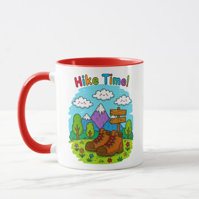 Hike Time Kids Crayon Adventure Art Tasse (Links)