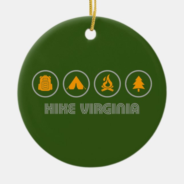 Hike Virginia Keramik Ornament (Vorne)