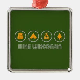 Hike Wisconsin Ornament Aus Metall