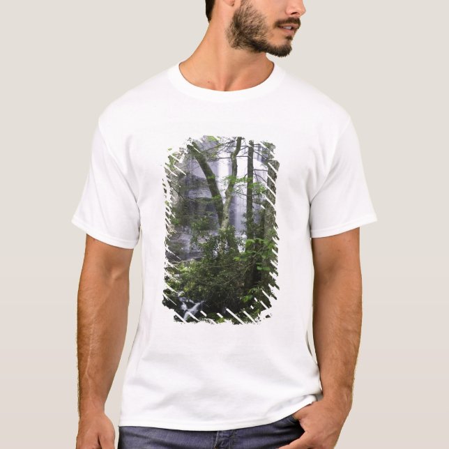 Hiker bewundert die Falls Branch Falls T-Shirt (Vorderseite)