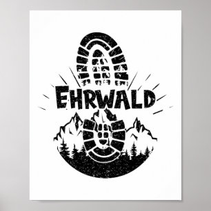 Hiker Ehrwald Tirol Österreich Urlaub Poster