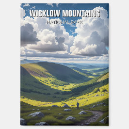 Hiker in Wicklow Mountains National Park Irland Magnet