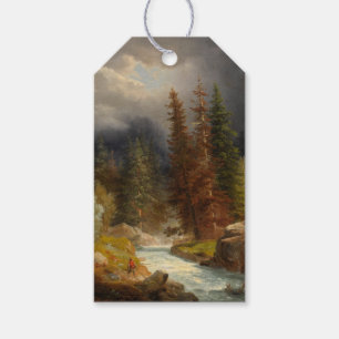 Hiker neben einem Torrential River Geschenkanhänger