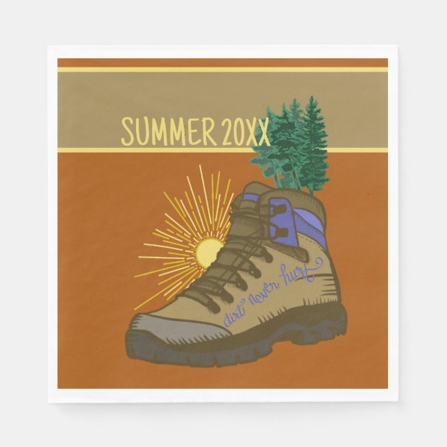 Hiker Personalisiert Camping Picnic Serviette (Vorderseite)