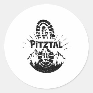 Hiker Pitztal Tirol Österreich Urlaub Runder Aufkleber