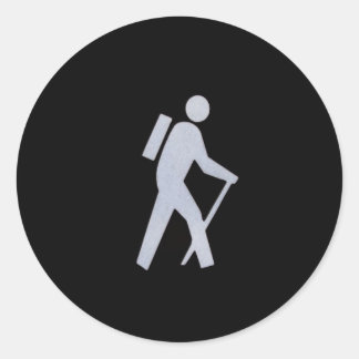 Hiker Runder Aufkleber