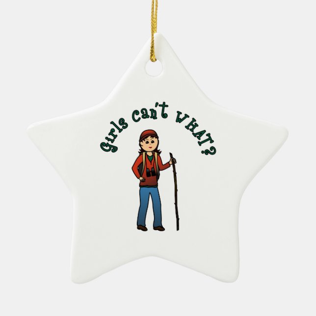 Hikermädchen Keramik Ornament (Vorne)