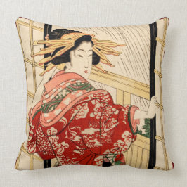 Hikeyotsu no yoru no ame (Vintager japanischer Aus Kissen