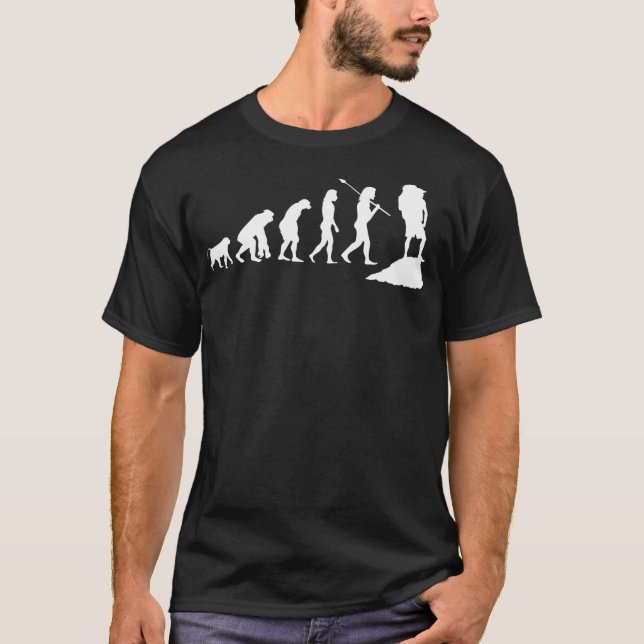 Hiking Evolution Mountaineering Mountain Climber H T-Shirt (Vorderseite)