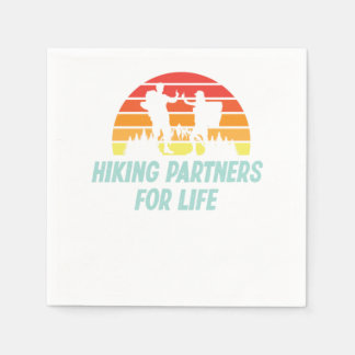 Hiking Hiking Partners For Life Retro Vintage Serviette