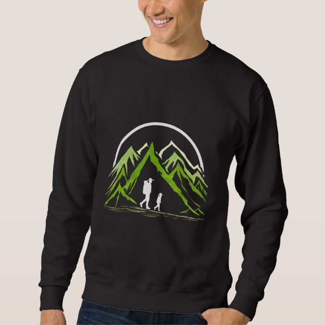 Hiking in the Mountains  Father and Son Sweatshirt (Vorderseite)
