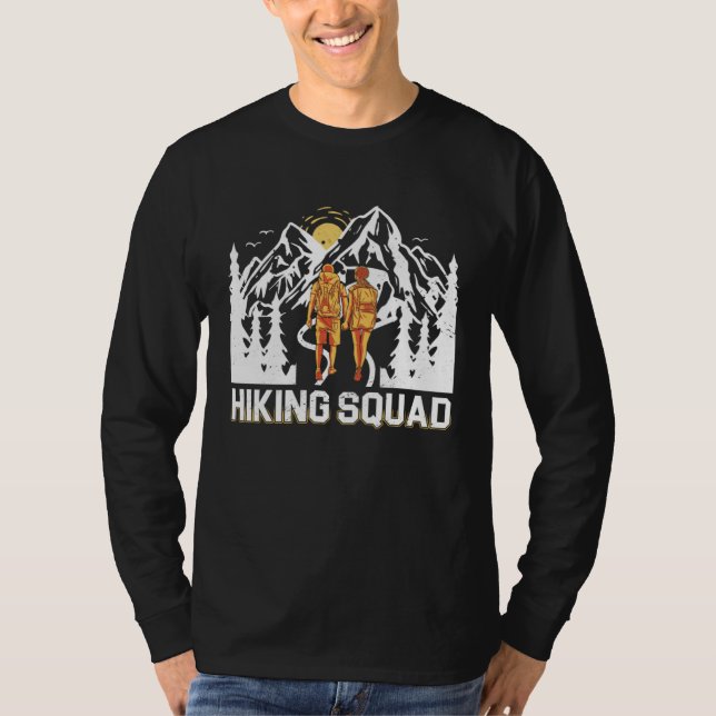 Hiking Squad Camping Hiking Team Outdoor Activity  T-Shirt (Vorderseite)