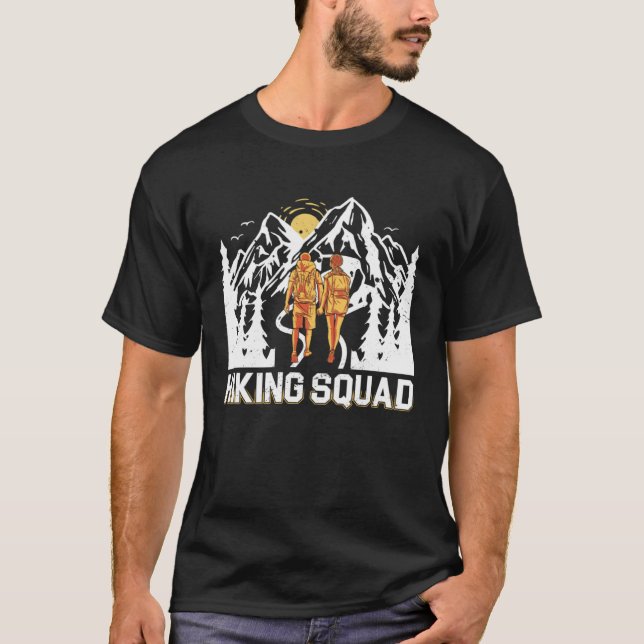 Hiking Squad Camping Hiking Team Outdoor Activity  T-Shirt (Vorderseite)