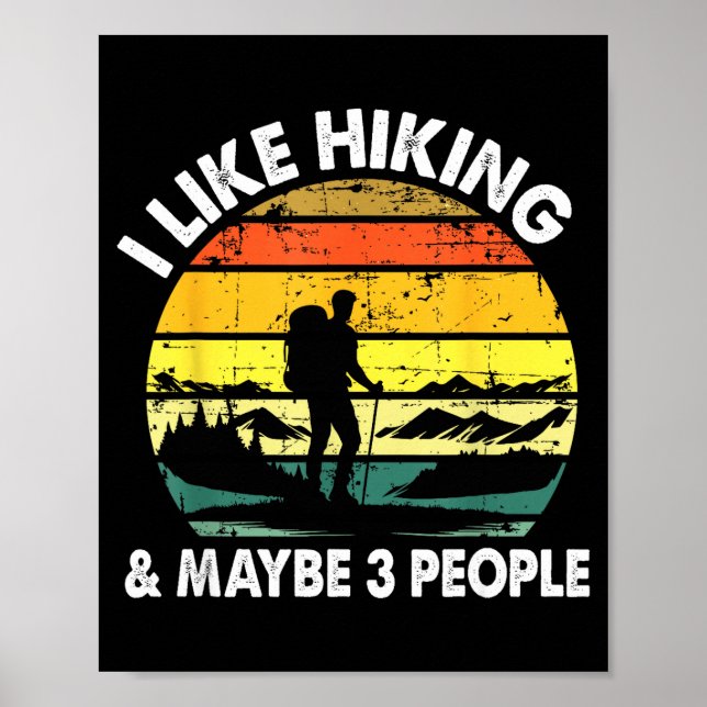 Hiking Tee For Men Women Outdoorsy Hiker Hiking  Poster (Vorne)