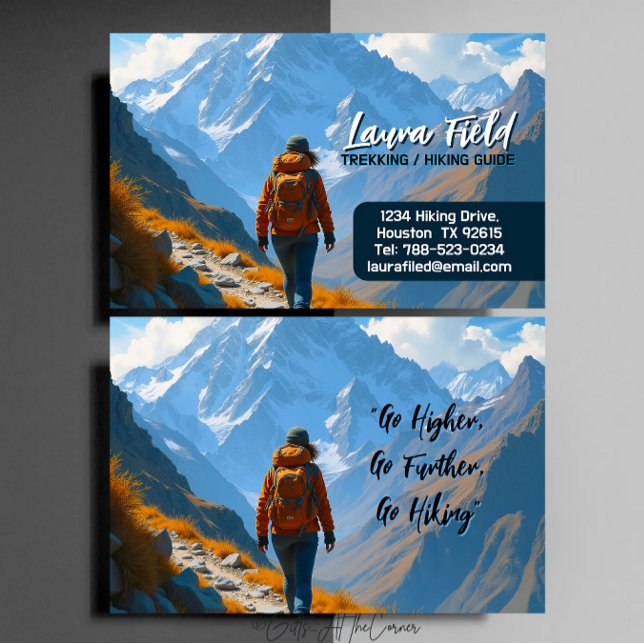 Hiking Trekking Guide Visitenkarte (Von Creator hochgeladen)