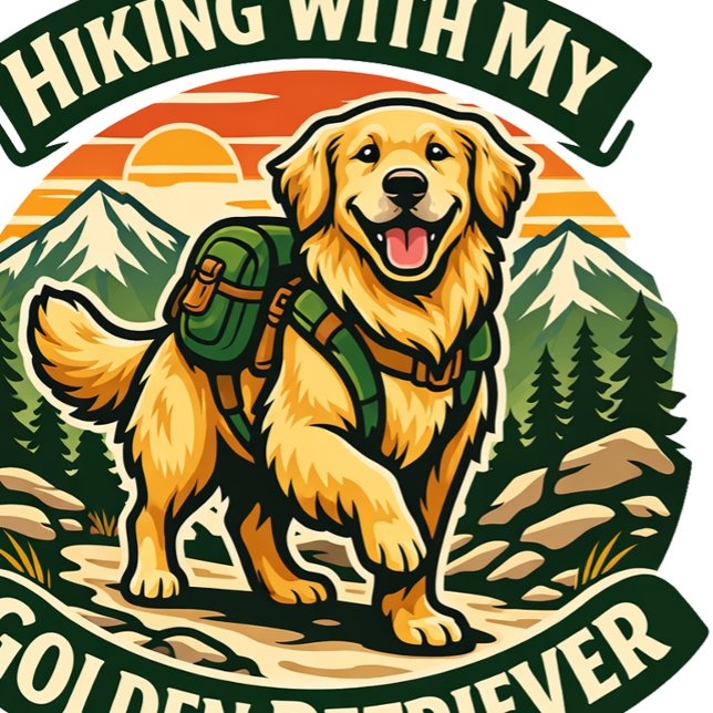 Hiking With My Golden Retriever Cap Truckerkappe (Von Creator hochgeladen)