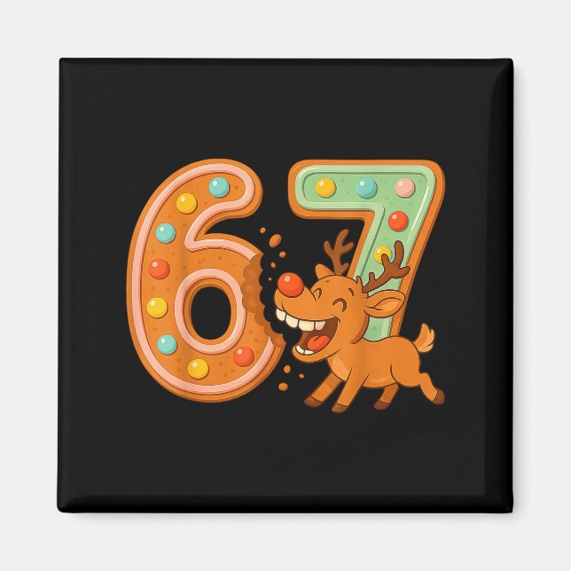 Hilarious 67 Christmas Cookies Rudolph Reindeer Jo Magnet (Vorne)