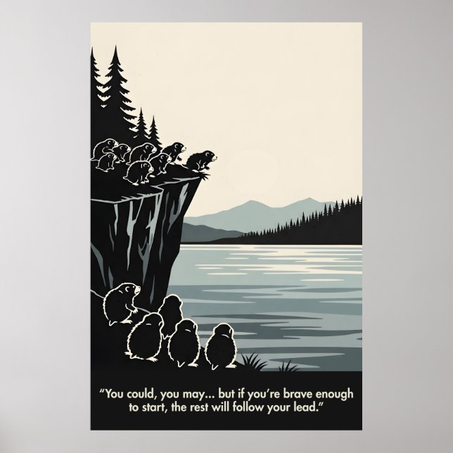 Hilarious Animal Themed Motivational Poster (Vorne)