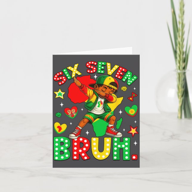 Hilarious Bruh History Dabbing 67 African American Karte (Vorderseite)