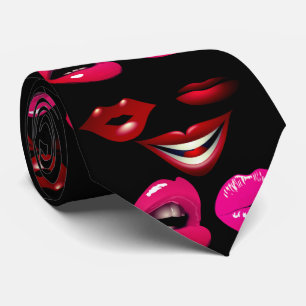 Hilarious Funky Sensual Lips Gigolo Playboy Krawatte