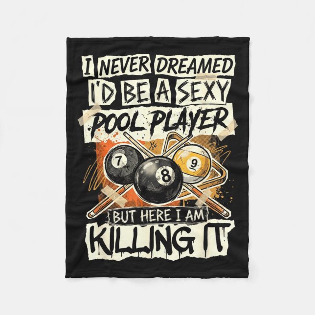 Hilarious It Player Billiards Killing Pool Quote S Fleecedecke (Vorderseite)