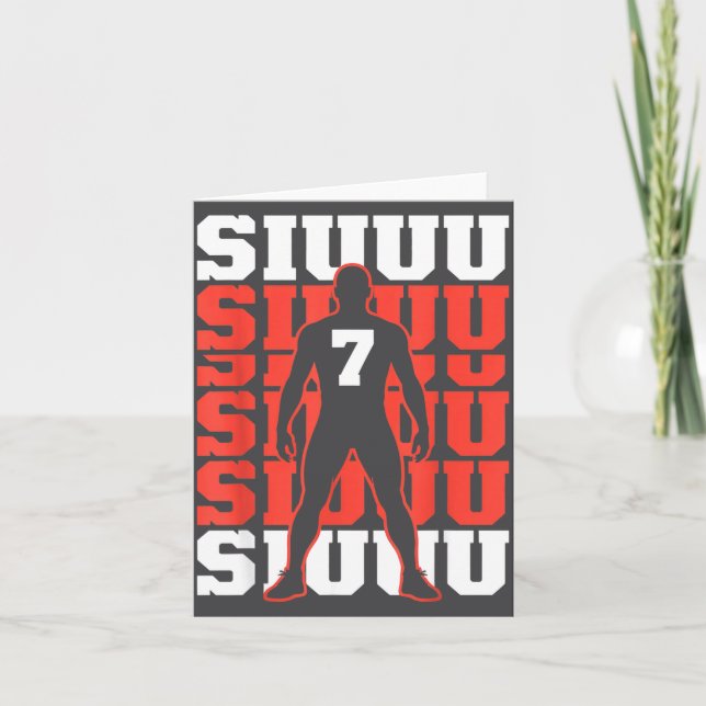 Hilarious s Soccer Fan Lovers Siuuuu Soccer Player Karte (Vorderseite)