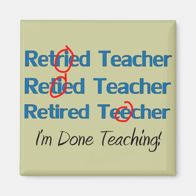 Hilarous Remüde Teacher Geschenke Magnet (Vorne)