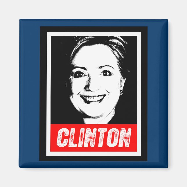 HILARY CLINTON BRIEFMARKE 2016 MAGNET (Vorne)