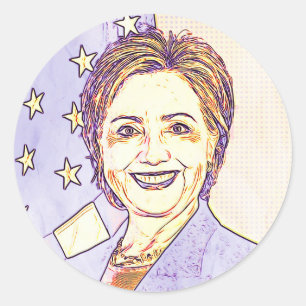 Hilary Clinton Memorabilia Digital Art Stickers