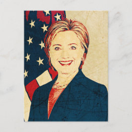 Hilary Clinton Memorabilia Pop Art Blank Card Postkarte