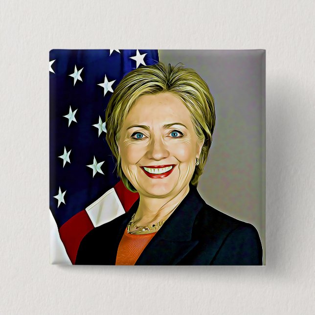 Hilary Clinton Memorabilia - Schaltfläche für digi Button (Vorderseite)